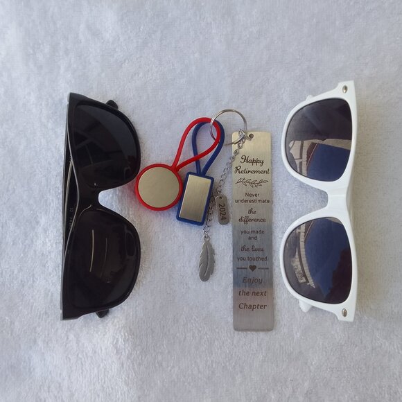 Retirement souvenir SILVER pack, bundle sterling silver 925&2 sunglasses,etc.